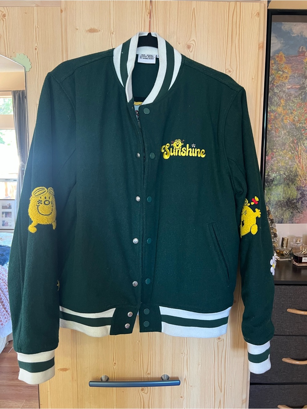 Samii Ryan Little Miss Sunshine Varsity Jacket Mr Men Collab Size M